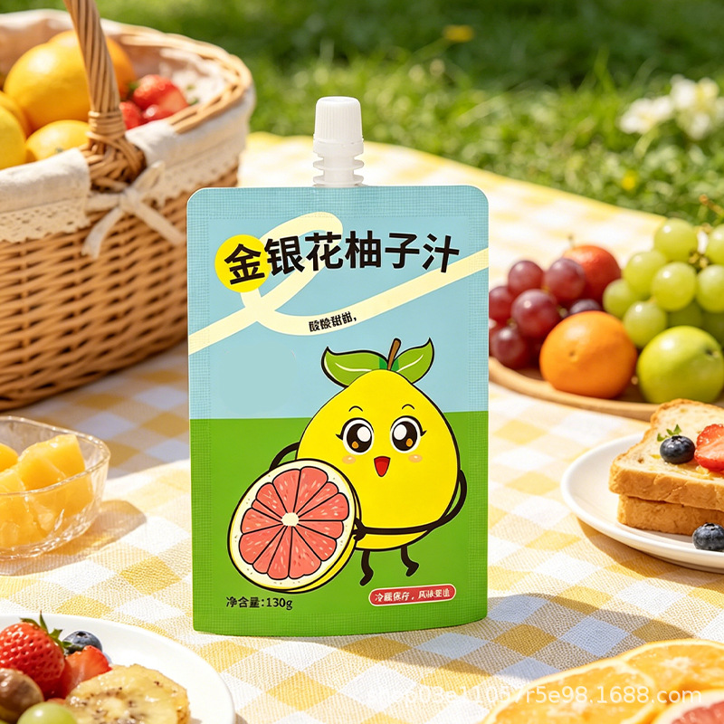 金银花柚子汁植物饮料果汁柚子茶浓缩儿童果蔬汁便携装整箱批发