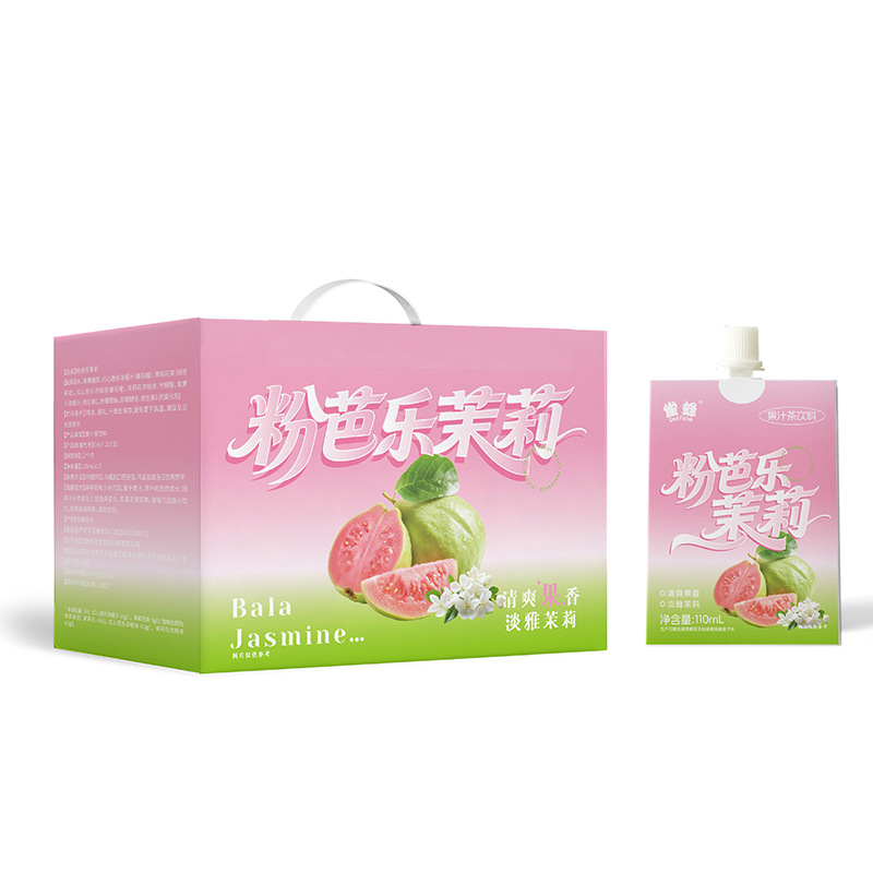 雀蜂粉芭乐茉莉夏季果汁饮料吸嘴袋便携方便芭乐果汁茶饮料袋装